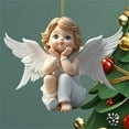 thumbnail image 5 of Adorable Acrylic Little Angel Hanging Ornament Delicate Design To Enhance Home Warmth（2pc）, 5 of 5