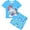 Blue Unicorn, variant on 2-Piece Summer Pajamas for Kids Girls Stars Unicorn Short Sleeves Tee and Shorts Toddler Cool PJs Set Size 3-12Y