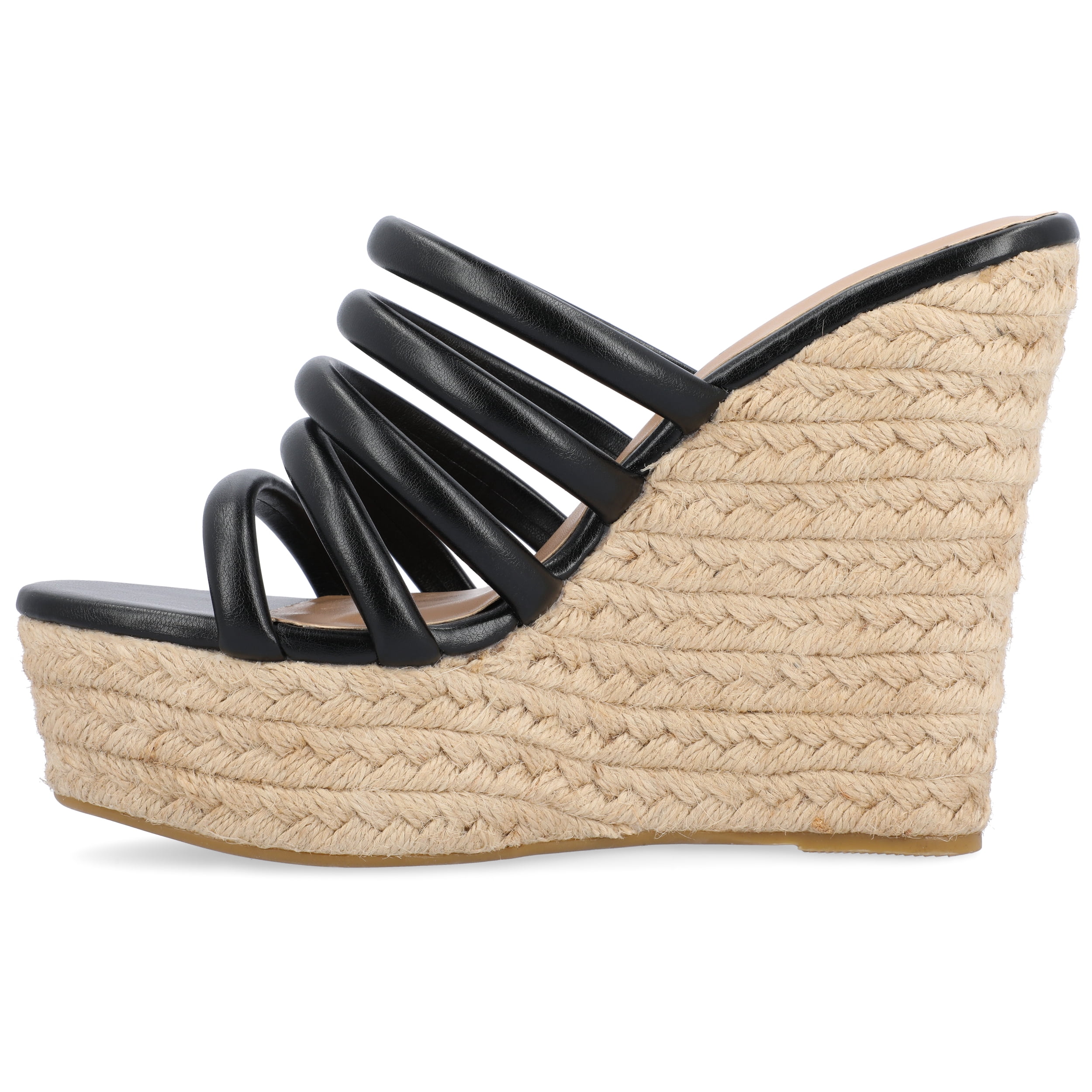 Journee Womens Cynthie Slip On Espadrille Wedge Sandals