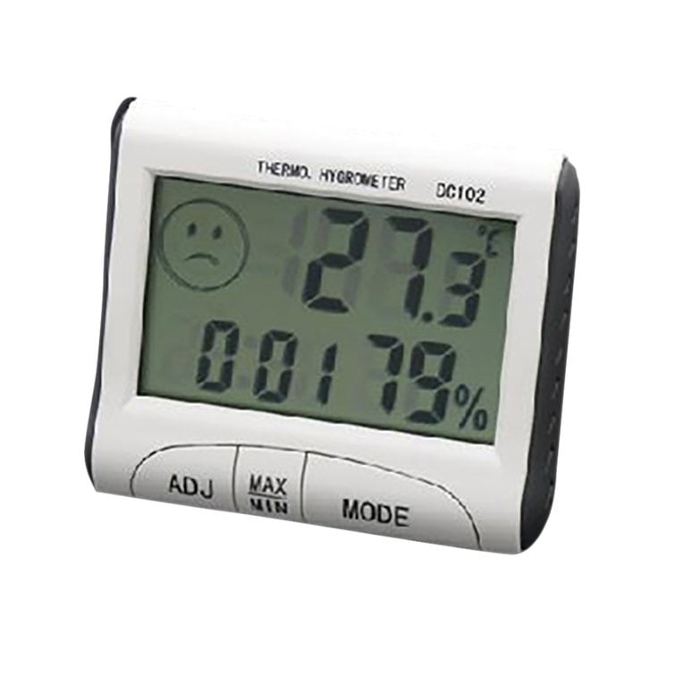 Digital LCD Thermometer Humidity Meter Hygrometer Room Temperature Deck Clock 