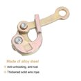 thumbnail image 3 of Unique Bargains 0.5T Cable Grip Wire Grip Jaw Puller 14cm/0.5FT Steel Cable Wire Puller Tool for Wire Rope Cable (Gold Tone) 2PCS, 3 of 7