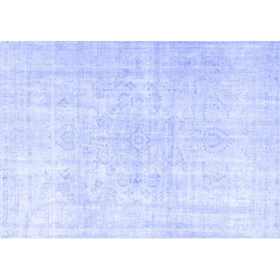 Ahgly Company Indoor Rectangle Persian Blue Traditional Area Rugs, 8' x 10'