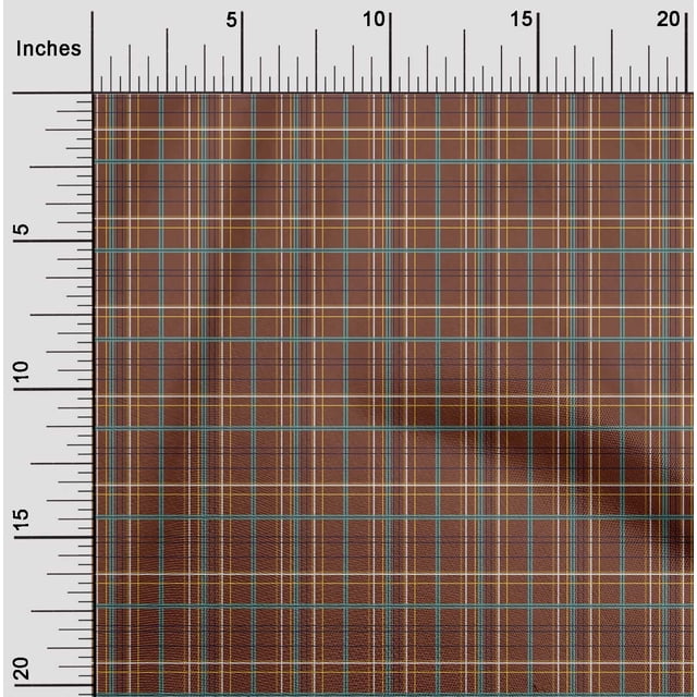 oneOone Georgette Viscose Fabric Madras Check Printed Craft Fabric BTY 42 Inch Wide