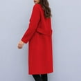 thumbnail image 5 of Black and Friday Clothing Sales Idoravan Woolen Coat for Women Womens and Winter Lapel Woolen Cloth Coat Trench Jacket Long Overcoat Outwear, 5 of 5