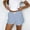 Light Blue, variant on Generic Women Pajamas Shorts Elastic Waist Plaid Boxer Short Trendy Cute Gingham Sleep Lounge Shorts Bottoms