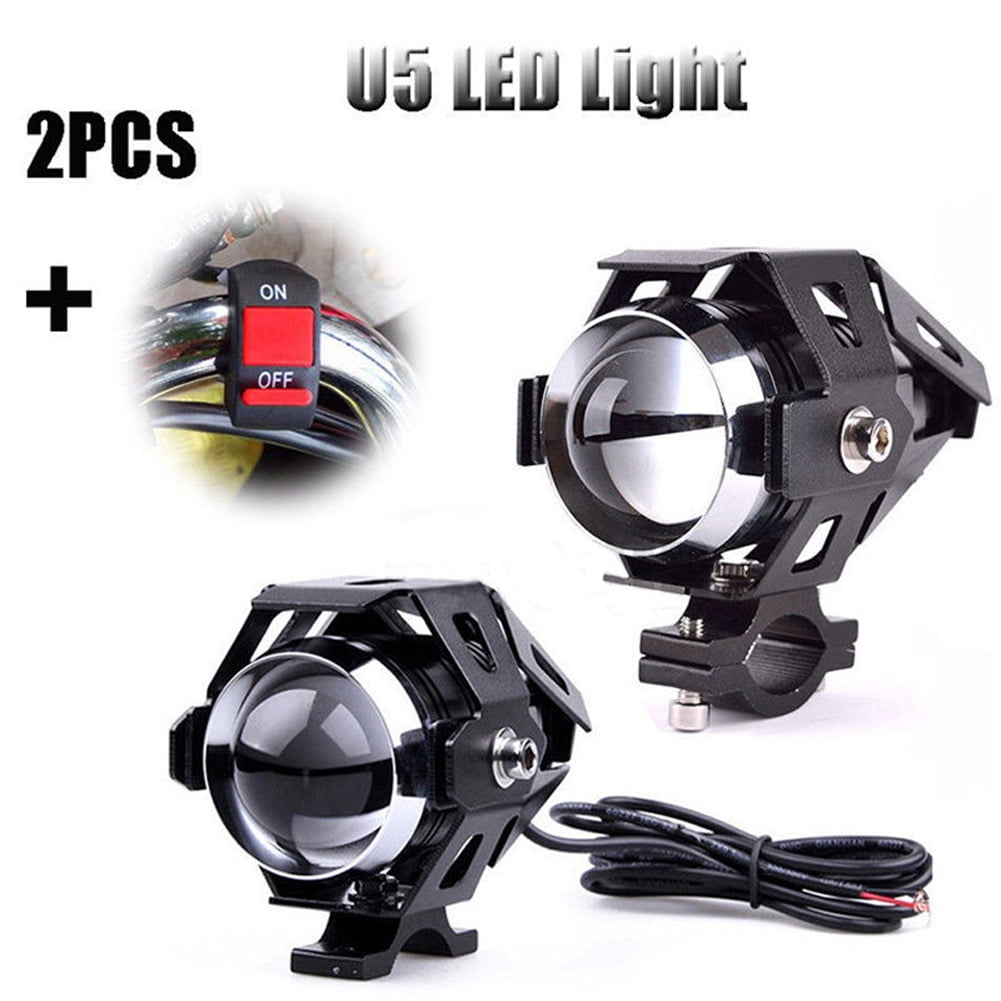 125W U5 Waterproof Motorcycle LED Headlight Driving Fog Light Headlamp 