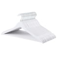 thumbnail image 1 of Ganchos de madera duraderas para ropa, paquete de 20, color blanco, 1 of 6