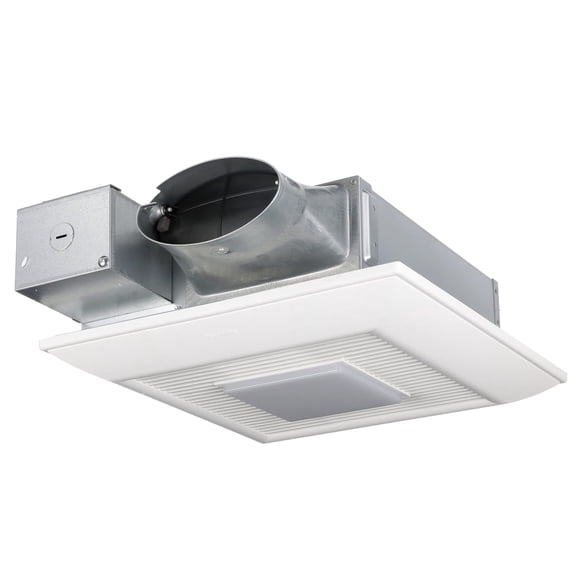 Panasonic WhisperValue Ceiling/Wall Mount Bathroom Exhaust Fan with Dimmable LED Light, 50-80-100 CFM, FV-0510VSL1