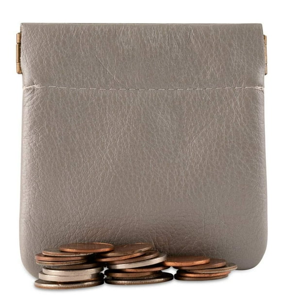 Nabob Leather Classic Leather Squeeze Coin Purse change Holder For