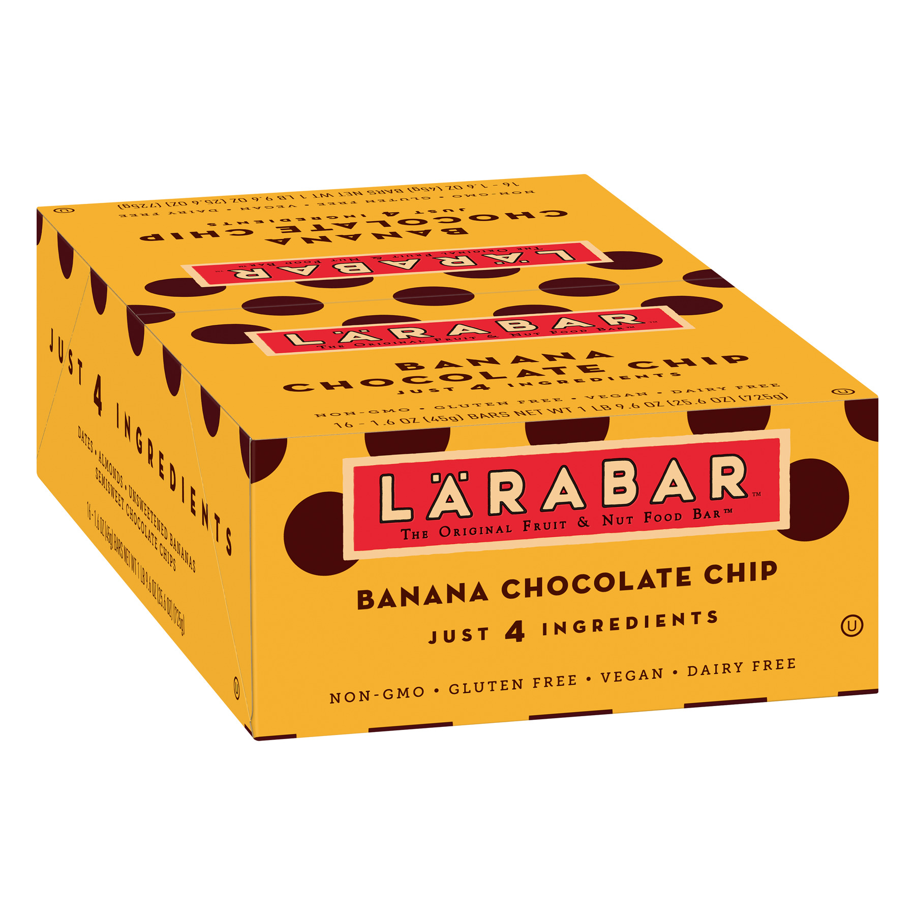 Larabar Gluten Free Banana Chocolate Chip Bar 16 ct 25.6 oz Walmart