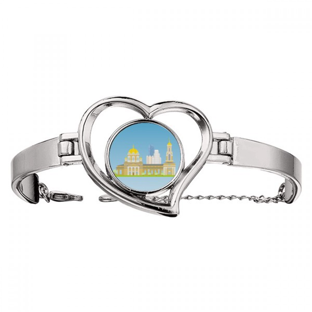 Ekaterinburg Rusia símbolo nacional patrón Pulsera pulsera de joyería en forma de corazón Unbranded M