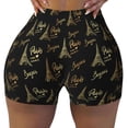 thumbnail image 2 of Lsque Eiffel Tower Pattern High Waisted Biker Shorts for Women-Tummy Control Fitness Athletic Workout Running Yoga Gym Shorts,Moisture-Wicking-Large, 2 of 9