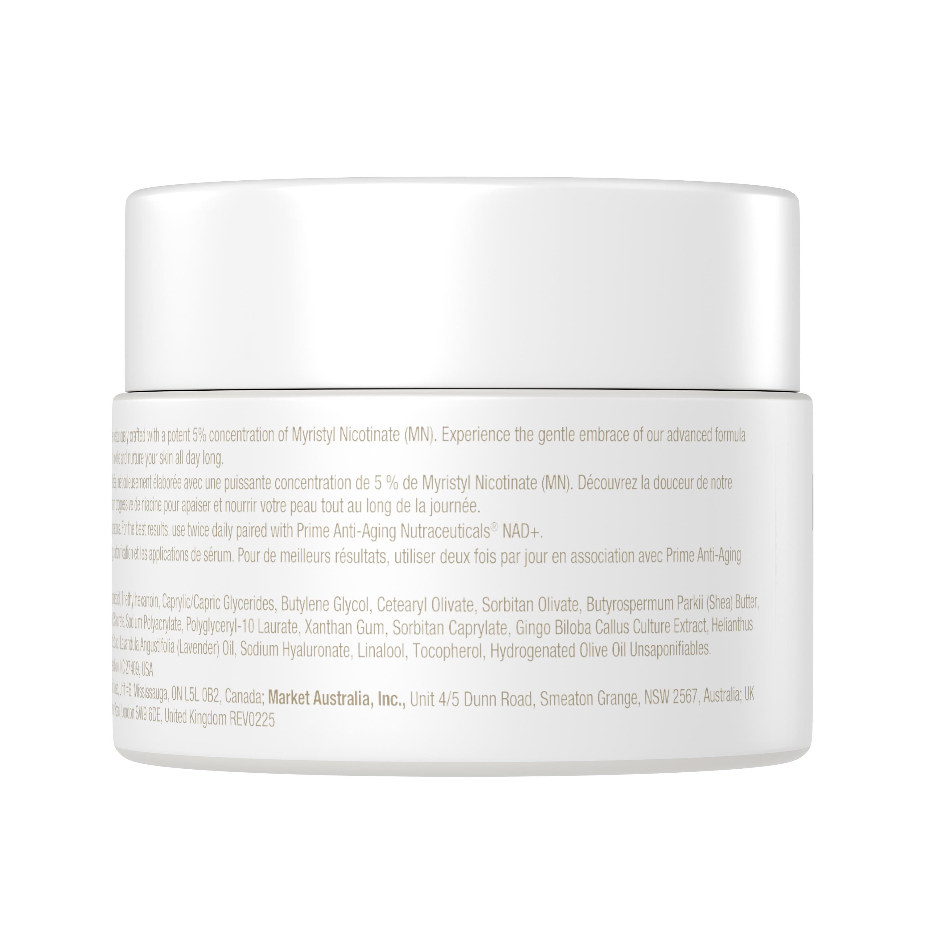LUMIÈRE DE VIE® NAD Crème – Face Cream with 5% Myristyl Nicotinate, Supports Healthy NAD Levels, Smooths the Look of Fine Lines, Helps Improve Elasticity & Hydration, 40g