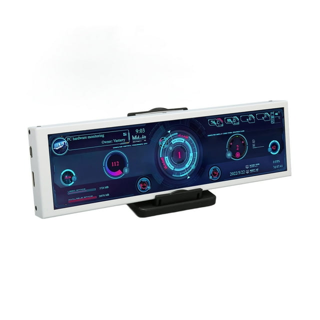 Monitor De Temperatura De Computadora, Conexión USB De 8,8 Pulgadas, Apagado Automático, Monitor De Datos De CPU De PC, Frecuencia De Actualización De 60 Hz Para Chasis