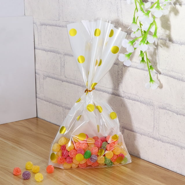 ADDHAT 100Ud Bolsa Para Regalo Con Patrón Impreso De Rayas Y Puntos Fácil De Llevar