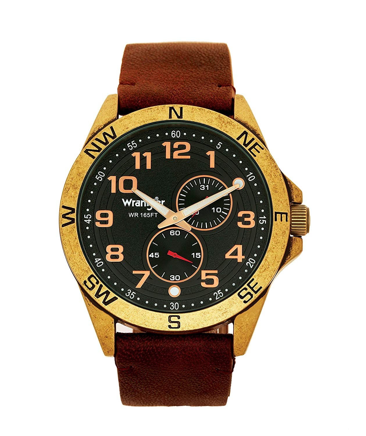 Wrangler Wrangler Western Collection Analog Watch (Brass/Brown)