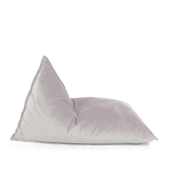Lotus Lounge Chair Extra Large Origami Velvet Bean Bag Cover - 59" x 43.25" - Ivory