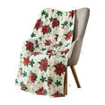 thumbnail image 3 of RT Designers Collection THCP095 50 x 60 in. Christmas Poinsettia Printed Flannel Throw, 3 of 5