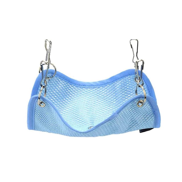 Methold Hamaca colgante de tela para mascotas, repuesto portátil de verano, resistente, cama relajante para el hogar, juguete, regalo de cumpleaños Aseo de mascotas azul grande Methold PT004989-06