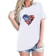 thumbnail image 4 of Camisetas de Manga Corta para las Mujeres Día de la Independencia Impresión Básica Camiseta de Verano, Cuello Redondo Casual Camiseta Blusa, 4 of 4