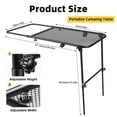 thumbnail image 4 of Lorelo Tire Mount Camping Desk, Adjustable Height Steel Folding Desk for Tailgate Parties Picnic Outdoor Cooking, No Tool Required Installation Table Fits Car SUV Tire, 4 of 7