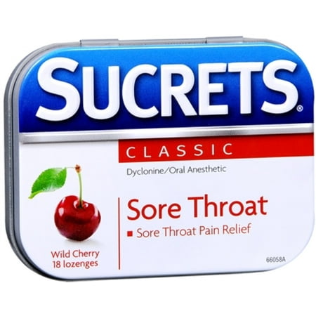 Sucrets Original Formula Sore Throat Lozenges Wild Cherry 18 (Best Sore Throat Medicine For Kids)