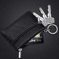 thumbnail image 4 of 2pcs Mini Coin Purses Ladies Leather Coin Purse Clip Pouch With Key Ring (black), 4 of 4