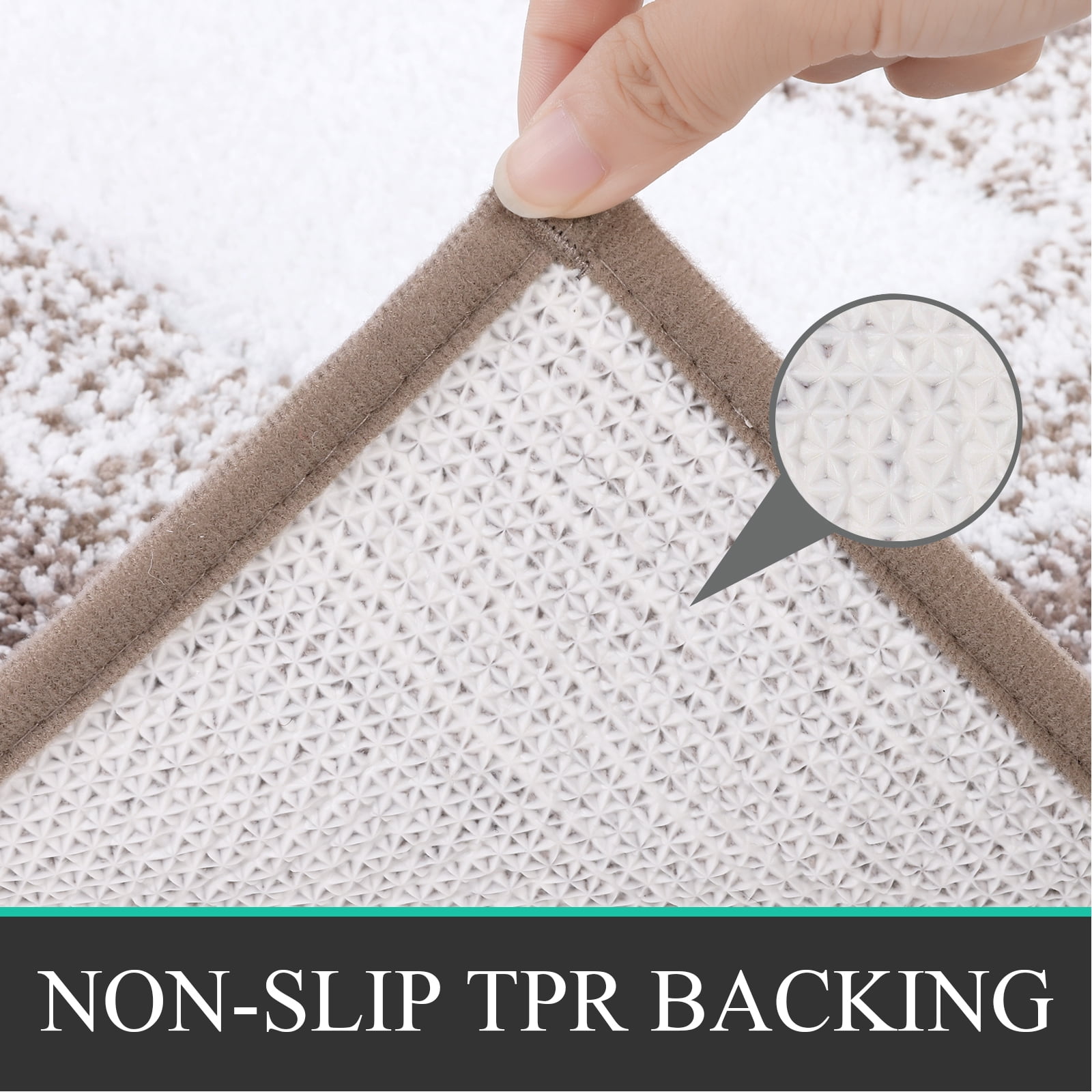 Ileading 3 Piece Bath Rug Set Microfiber Washable Non Slip Bathroom Rug and Mat Set, Coffee