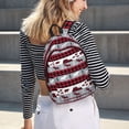 thumbnail image 5 of Balery Buffalo Plaid Forest Mochila Clásica Impresa Básica para Viaje, Mochila Escolar Resistente al Agua, Mochila de Lona con Correas Ajustables-Medium, 5 of 5