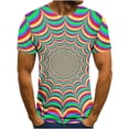 thumbnail image 1 of Birdeem T-Shirt Homme Impression Abstraite 3D Manches Courtes Col Rond Mode Décontracté Quotidien Vacances T-Shirt Haut Blouses, 1 of 1
