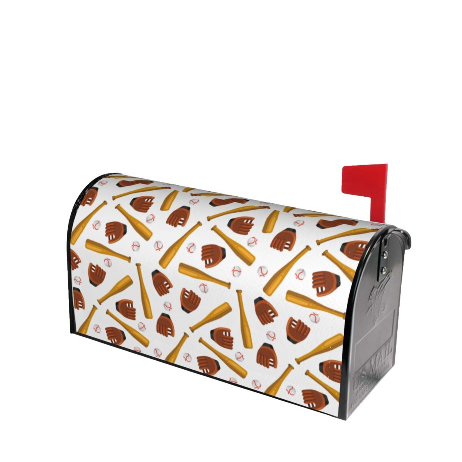 Xecao Baseball Sport for Mailbox Cover with Magnetic Strips, Waterproof and Sunscreen, Adds a Decorative Touch to Your Garden Yard.
