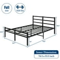 Lusimo Sturdy Heavy Duty Full Size Bed Frame with Headboard, 14 inch