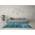 thumbnail image 3 of Ahgly Company Indoor Square Abstract Light Blue Contemporary Area Rugs, 6' Square, 3 of 4