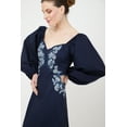 thumbnail image 4 of Miss Lavish London Casual Dresses for Women Sundresses Midi Dress Formal Maxi Wedding Guest Red Cocktail Party Bridesmaid Gowns and Evening Long Sleeve Sun Dress 2024 Midnight Blue, Large, 4 of 7