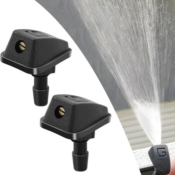 Car Front Hood Wiper Nozzle Spray Kit 2Pcs Adjustable Nozzles For Efficient Windshield Cleaning Fit For Most Cars