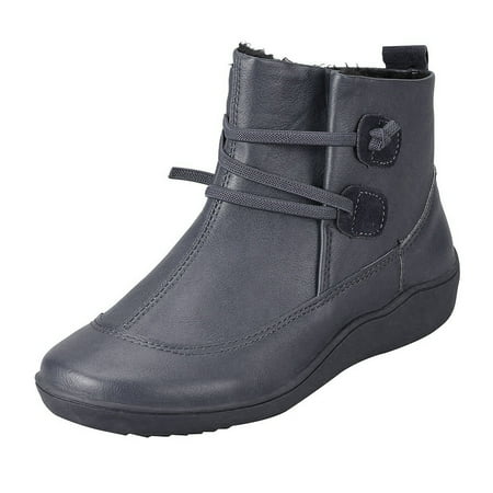 

Boots Women s Shoes Breathable Flat Pure Color Retro Zipper Short