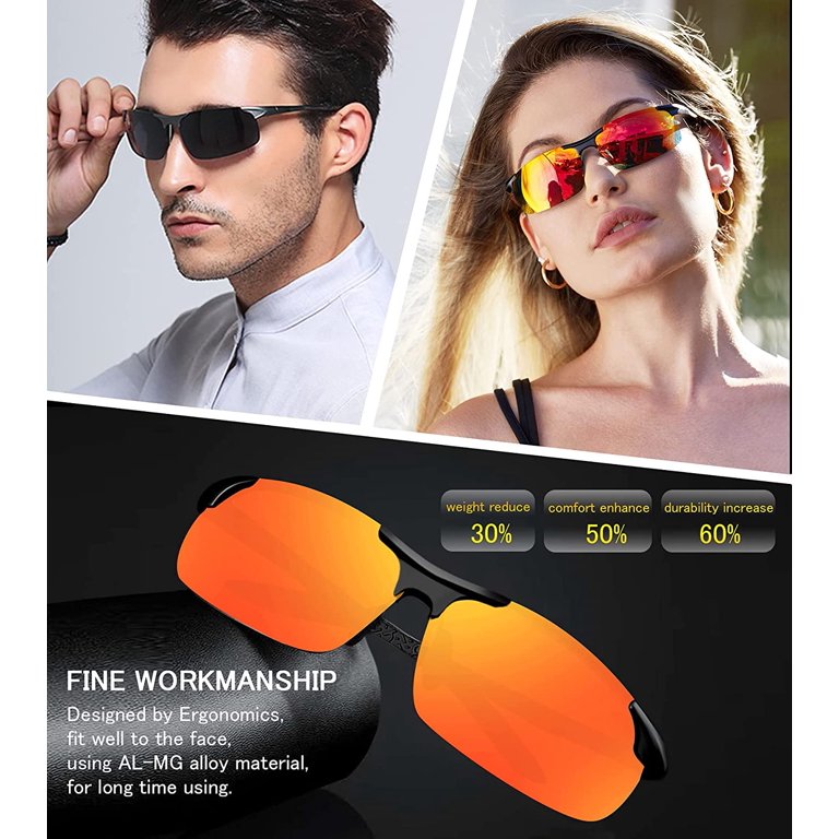FEISEDY Mens Sports Polarized Sunglasses UV Protection Sunglasses