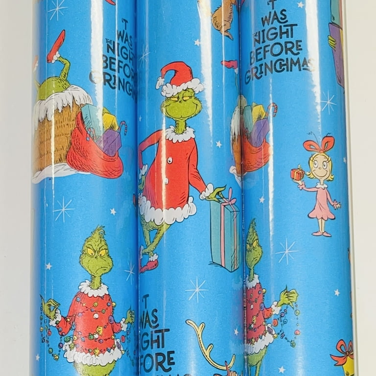 1 Roll Dr Seuss How The Grinch Stole Christmas Gift Wrapping Paper 60 sq ft