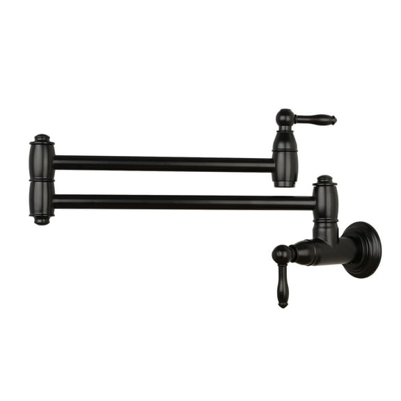 Akicon Pot Filler Kitchen Faucet Wall-Mounted - Matte Black