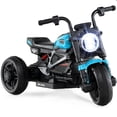 thumbnail image 1 of Costway 6V Kids Motorcycle with Song,Story,LED Headlights,Accelerator Pedal & 3 Wheels, Blue & Black, 1 of 10