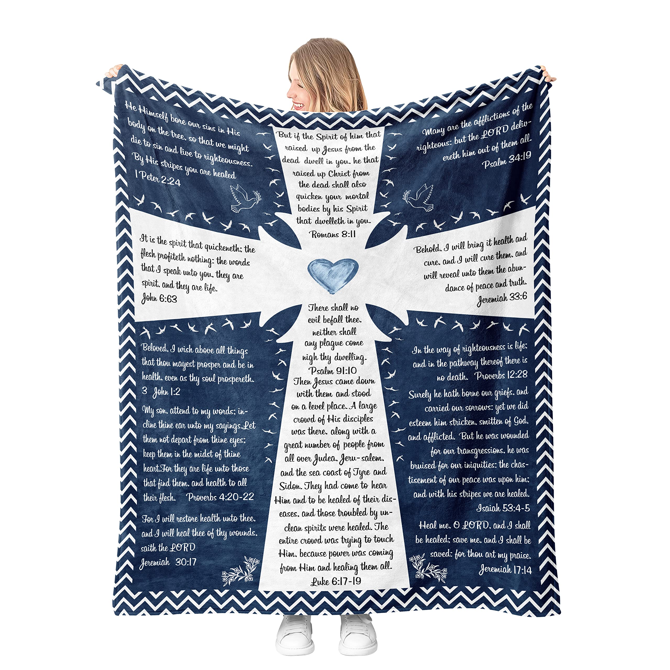 Christian Throw Blanket Religious Gifts Inspirational Fluffy Soft