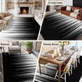 thumbnail image 5 of Rectangle Area Rugs 6 x 9 Ft, Black White Non-Slip Residential Carpet, Modern Geometric Abstract Gradient Striped Indoor Crawling Mats Runner Rugs for Living Room/Dining Room/Bedroom, 5 of 9