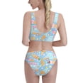 thumbnail image 3 of Daiia Icecream Truck printed 2 piece Swimsuit Bikinis for Women High Waisted Racerback Bathing Suits Summer Tummy Control Scoop Neck Swimwear-Large, 3 of 8