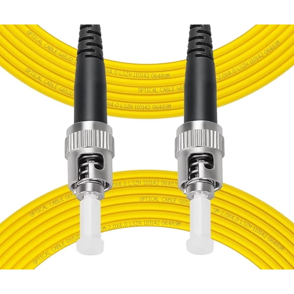 20M(66ft) OS2 ST to ST Fiber Optic Patch Jumper Cable Single Mode OS1 OS2
