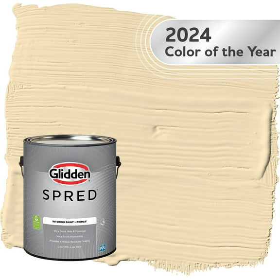 Glidden Spred Limitless / Yellow Flat Interior Paint with Primer, 1 Gallon