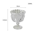thumbnail image 2 of Copas de postre vintage con relieve, copas transparentes for helado de 250 ml con base colorida, 2 of 7