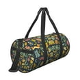 thumbnail image 3 of Gaeub Colorful Hippie Lightweight Travel Cylinder Bag Gym Tote Bag Sports Training Duffle Bag with Pockets and Straps, 3 of 8