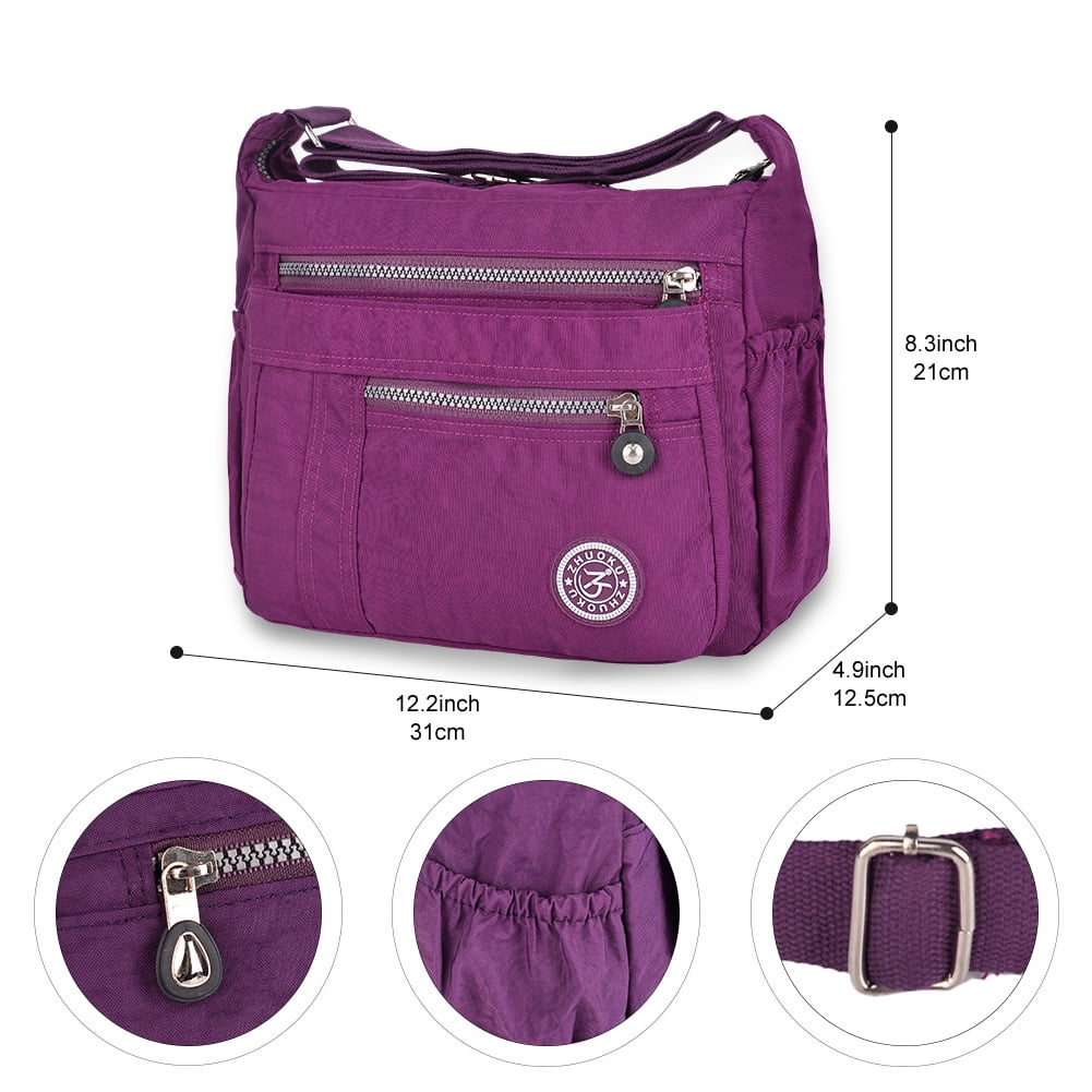 Claire V, Bags, Claire V Petit Moyen Messenger Crossbody Bag Purse Violet  Purple