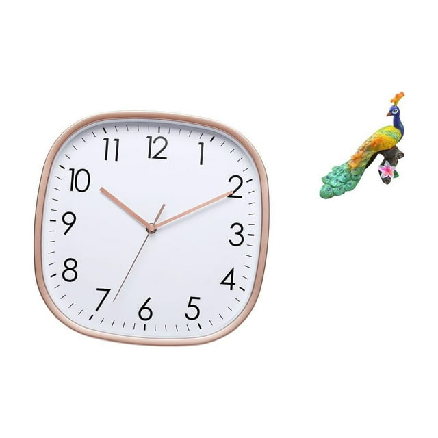 Reloj de pared digital vintage con escultura de para decoración práctica del hogar, comedor, granja, jardín y patio.