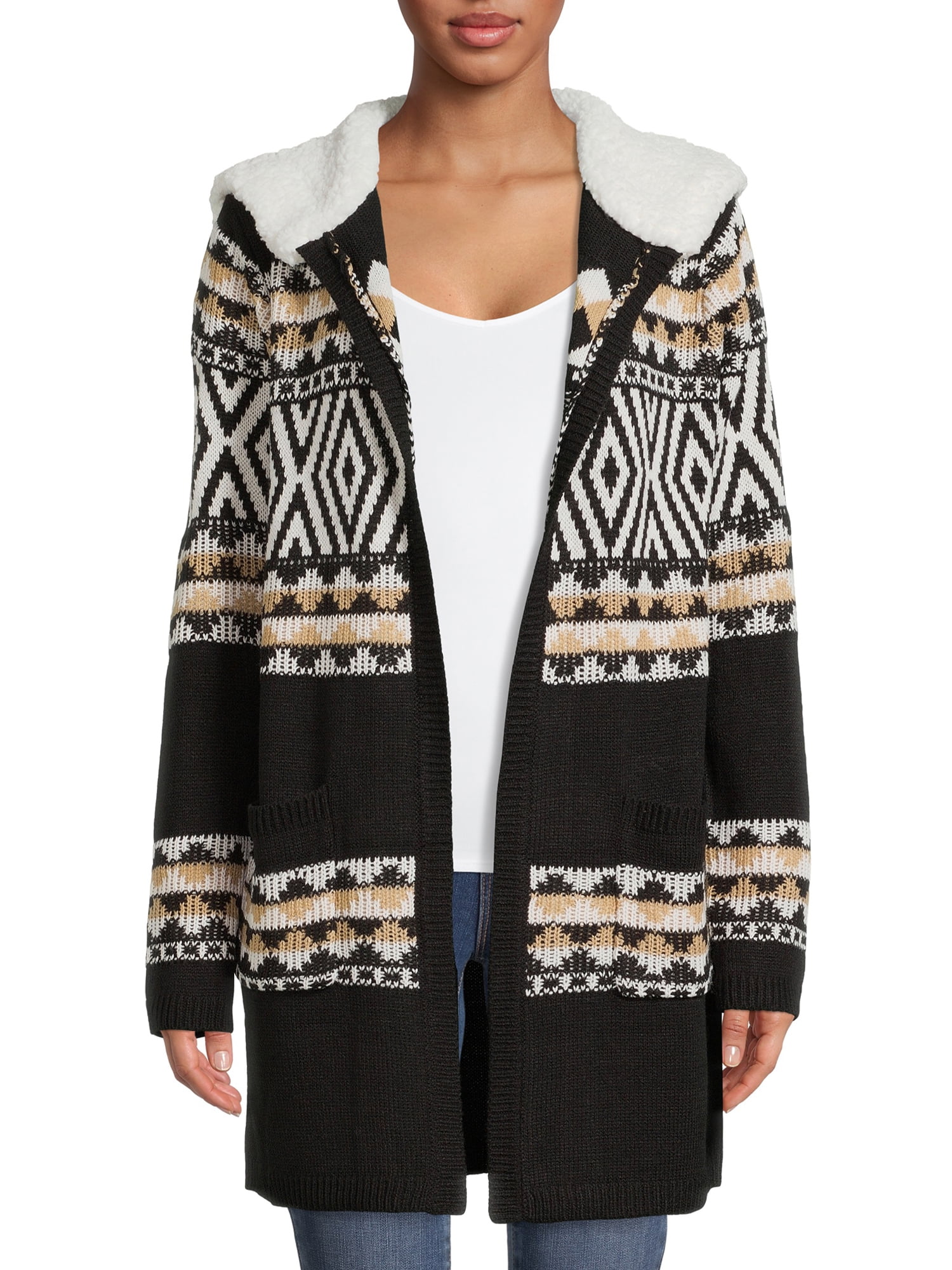 No Boundaries' Juniors Faux Sherpa 